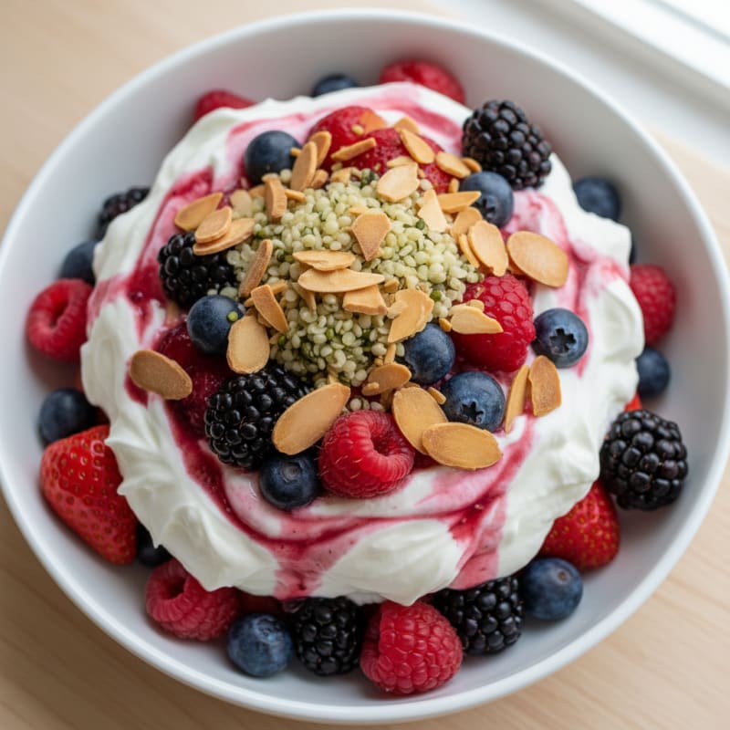 Creamy Greek Yogurt Protein Parfait with Mixed Berries
