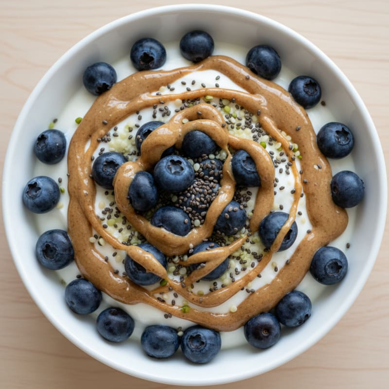 Creamy Greek Yogurt Bowl with Chia Seeds and Almond Butter