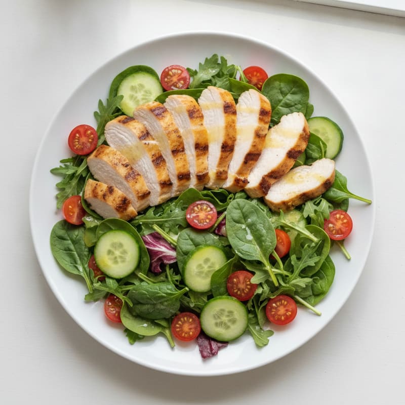 Grilled Turkey Breast Salad with Mixed Greens