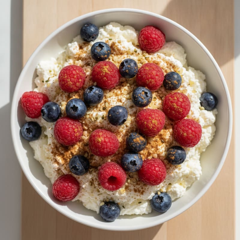 Whipped Cottage Cheese with Berries