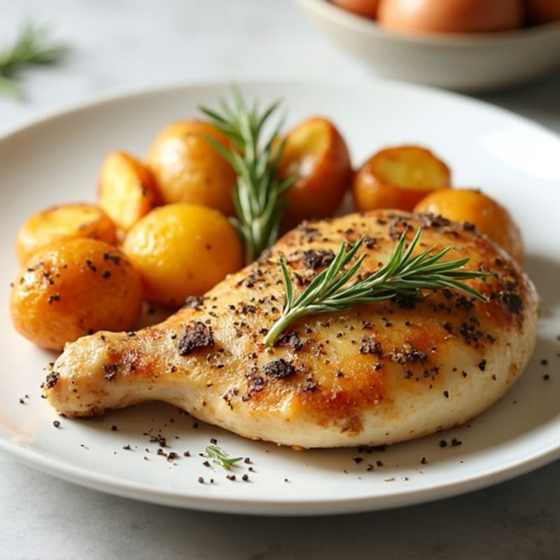 Herb-Roasted Chicken with Crispy Roasted Potatoes