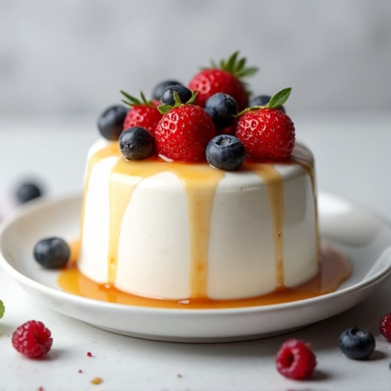 Silky Greek Yogurt Protein Mousse with Mixed Berries