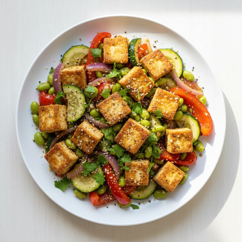 Herby Tofu and Vegetable Skillet