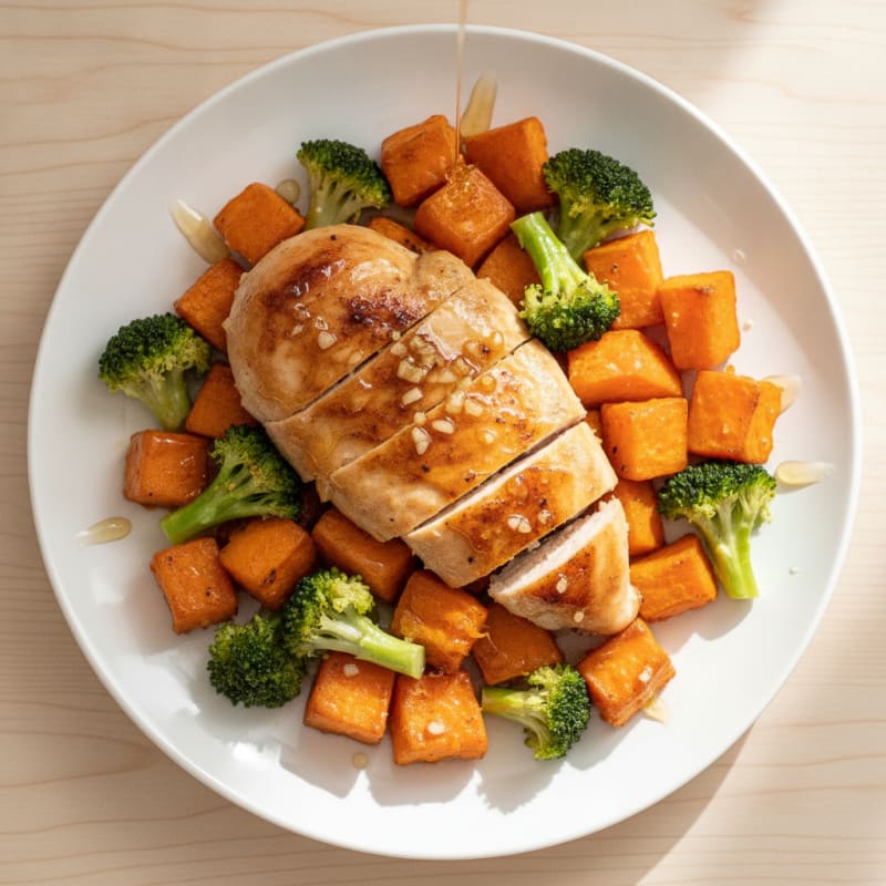 Roasted Sweet Potato with Honey Glaze