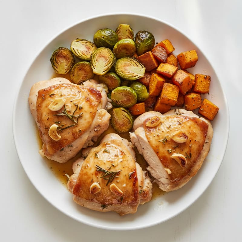 Garlic Herb Roasted Chicken Thighs