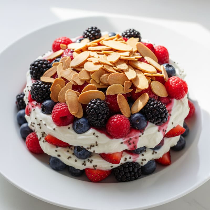 Creamy Greek Yogurt Protein Parfait with Mixed Berries