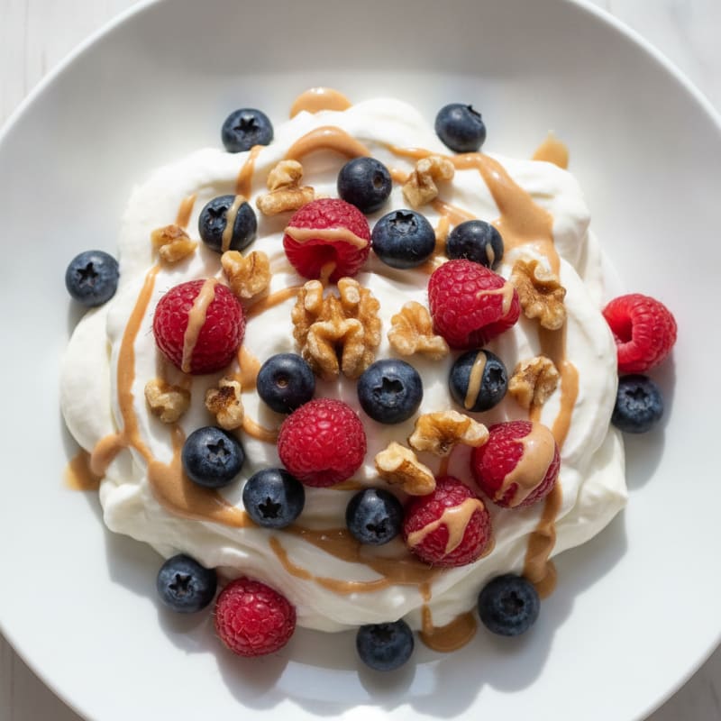 Creamy Greek Yogurt Protein Mousse with Berries