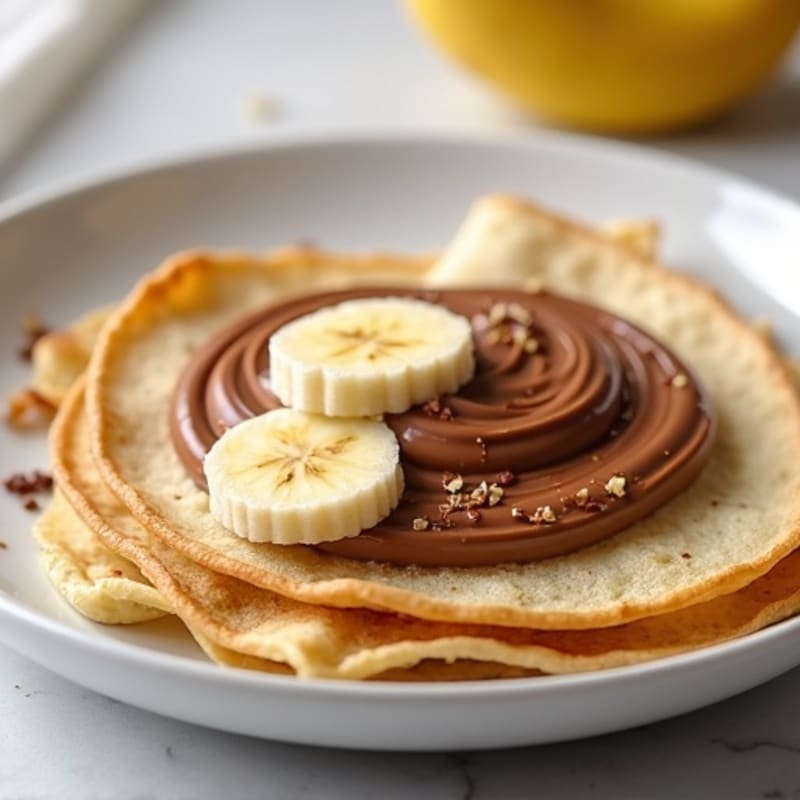 Protein Crepes with Creamy Chocolate Almond Butter and Fresh Banana