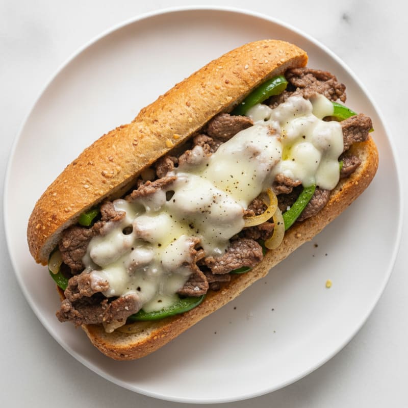 Classic Philly Cheesesteak Sandwich