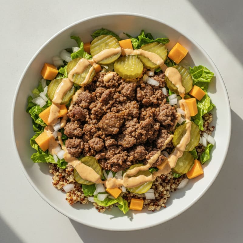 Big Mac Inspired Protein Bowl