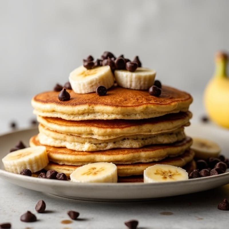 Protein-Packed Banana Chocolate Chip Pancakes