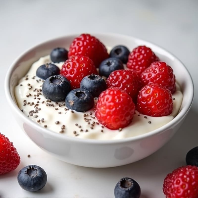 Creamy Greek Yogurt Protein Bowl with Mixed Berries