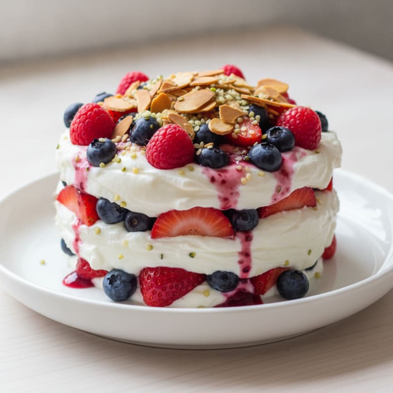 Greek Yogurt Protein Parfait with Mixed Berries