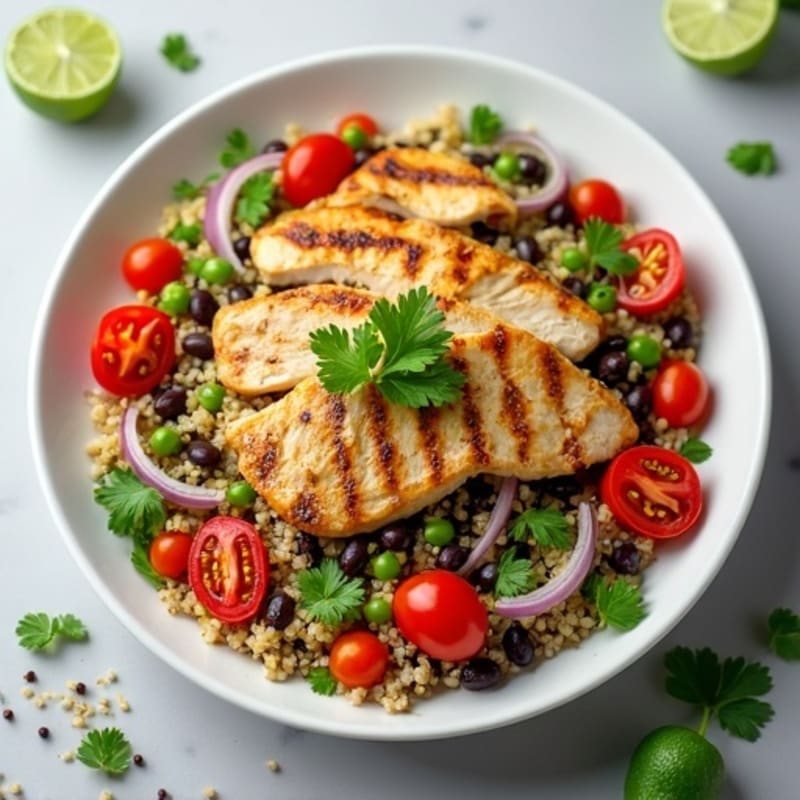 Fresh Quinoa and Black Bean Salad with Zesty Lime Dressing