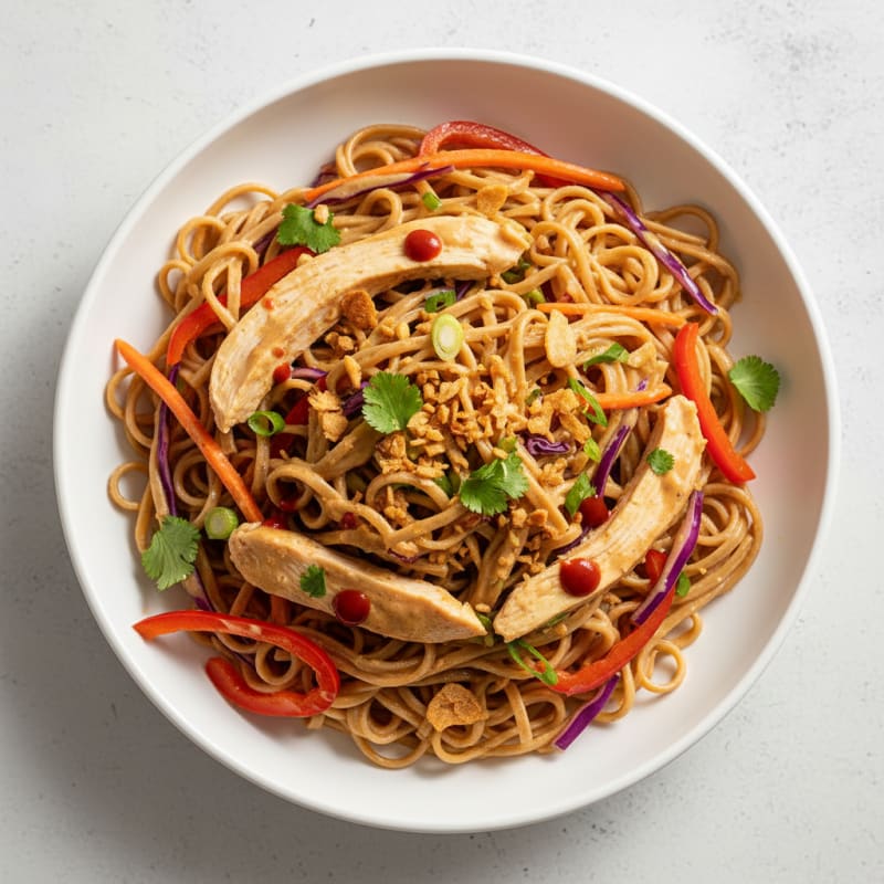 Thai Peanut Chicken Noodle Bowl