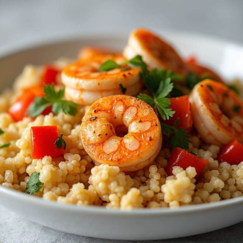 Spicy Shrimp and Chicken Cauliflower Rice Skillet