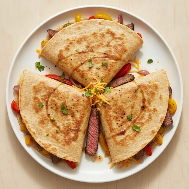 Seared Steak and Pepper Quesadillas