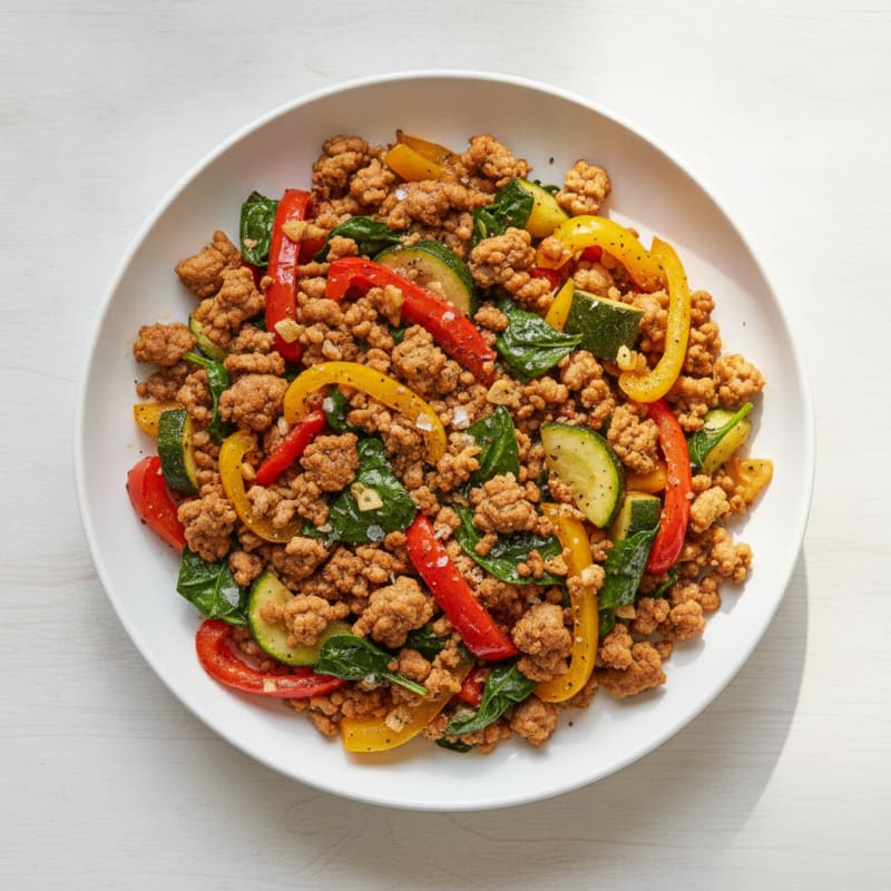 Savory Ground Turkey and Vegetable Skillet