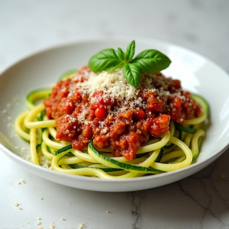 Lean Turkey and Zucchini Noodle Bolognese
