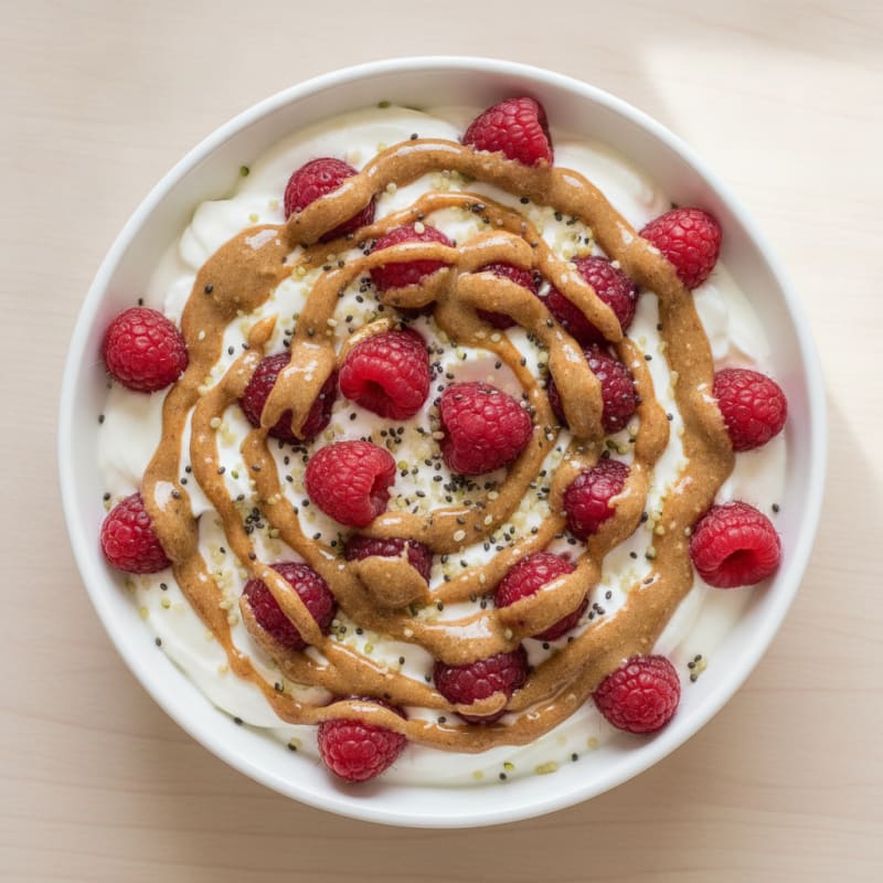 Creamy Greek Yogurt Protein Parfait with Berries and Almond Butter
