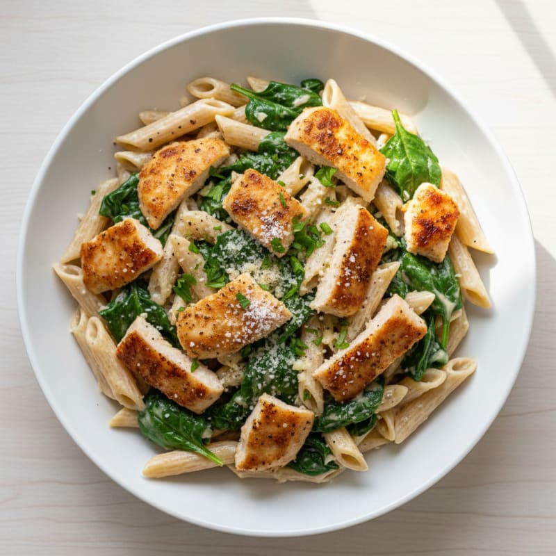 Garlic Parmesan Chicken Alfredo Pasta