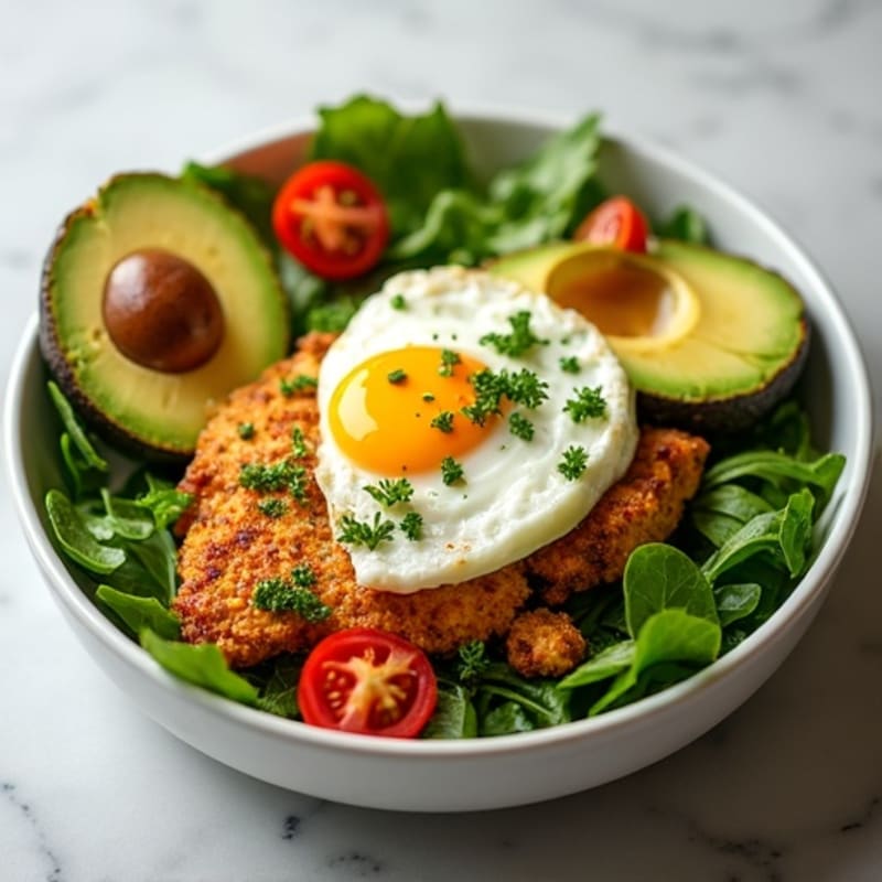 Crispy Chicken and Avocado Cobb with Fresh Herbs