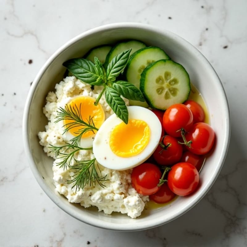 Protein-Packed Savory Cottage Cheese Bowl with Fresh Herbs