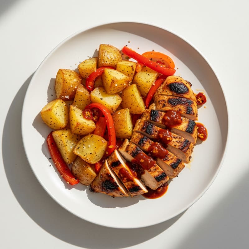 Spicy Chipotle Chicken and Crispy Roasted Potatoes
