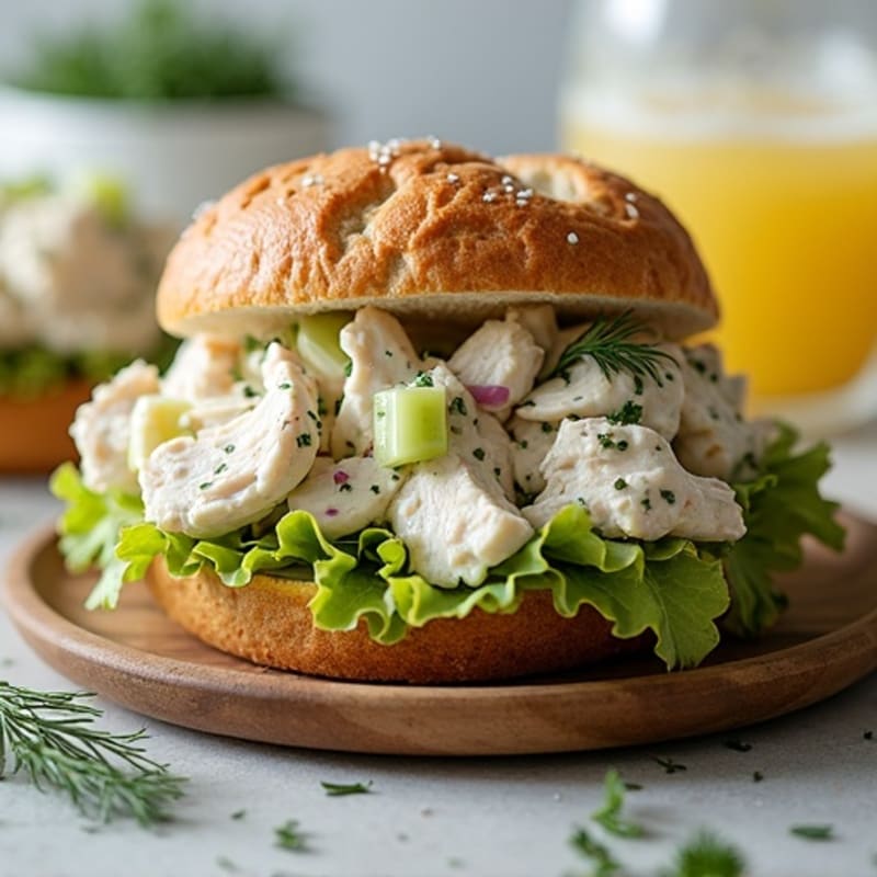 Herb-Roasted Chicken and Greek Yogurt Salad Sandwich