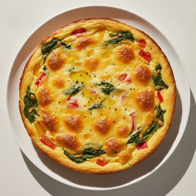 Garden Vegetable Quiche with Cheddar