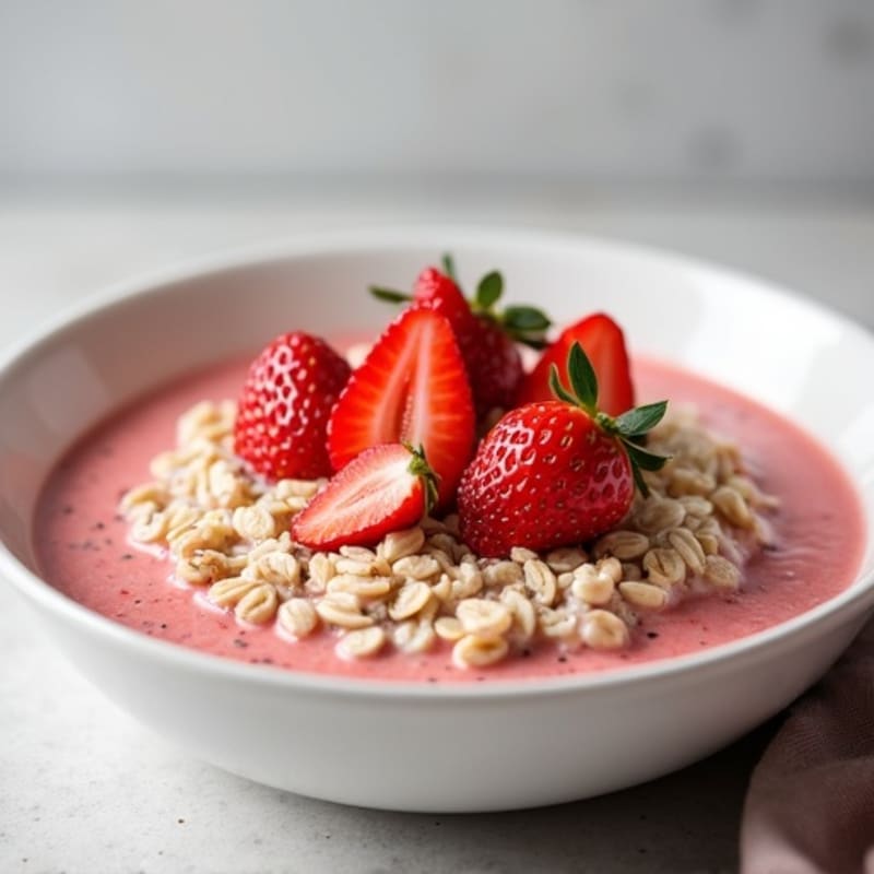 Healthy Strawberry Vanilla Overnight Oats