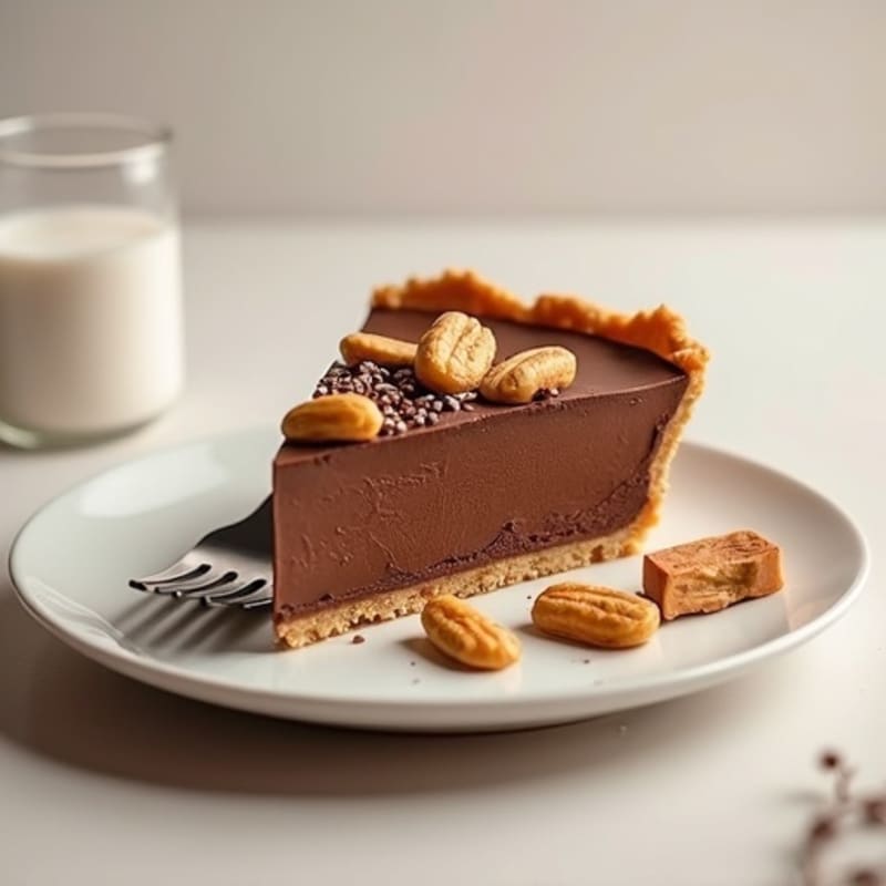 No-Bake Chocolate Peanut Butter Protein Pie
