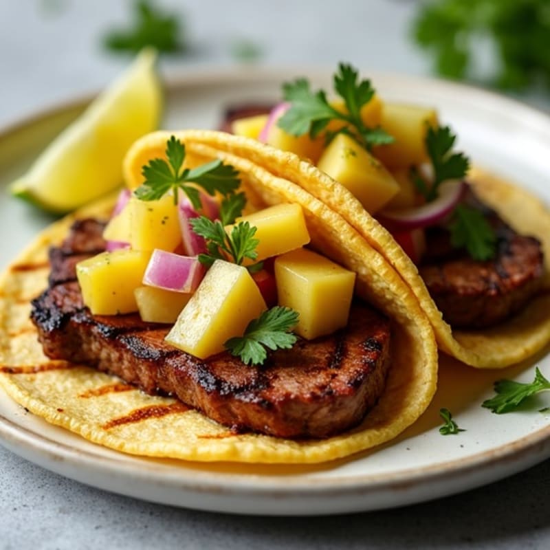Grilled Steak Tacos with Fresh Pineapple Salsa