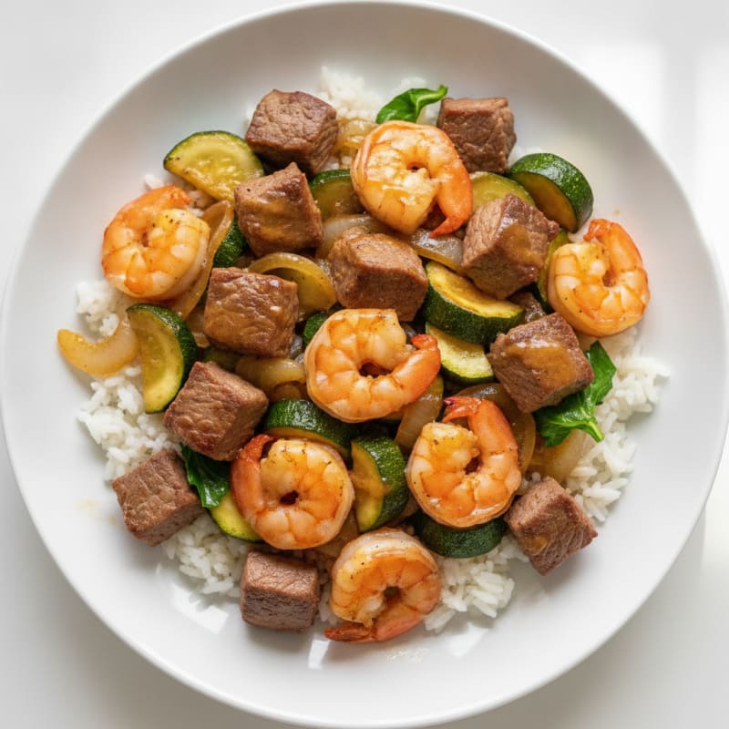 Hibachi-Style Steak and Shrimp Dinner