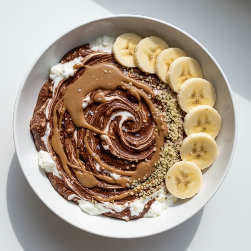Chocolate Protein Powder Yogurt Swirl