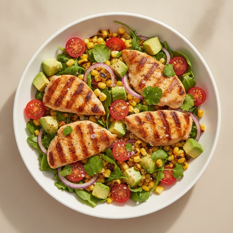 Chicken and Corn Salad Bowl