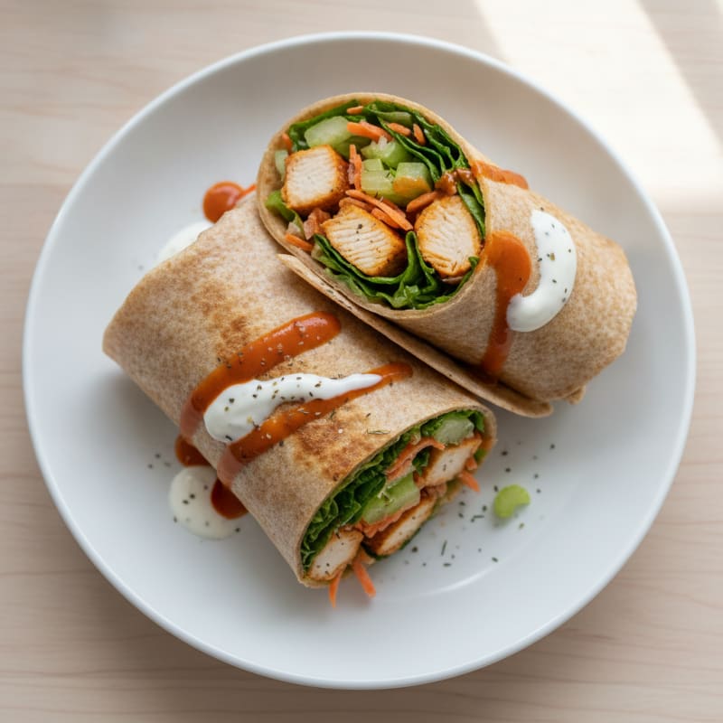 Buffalo Ranch Chicken Salad Wrap