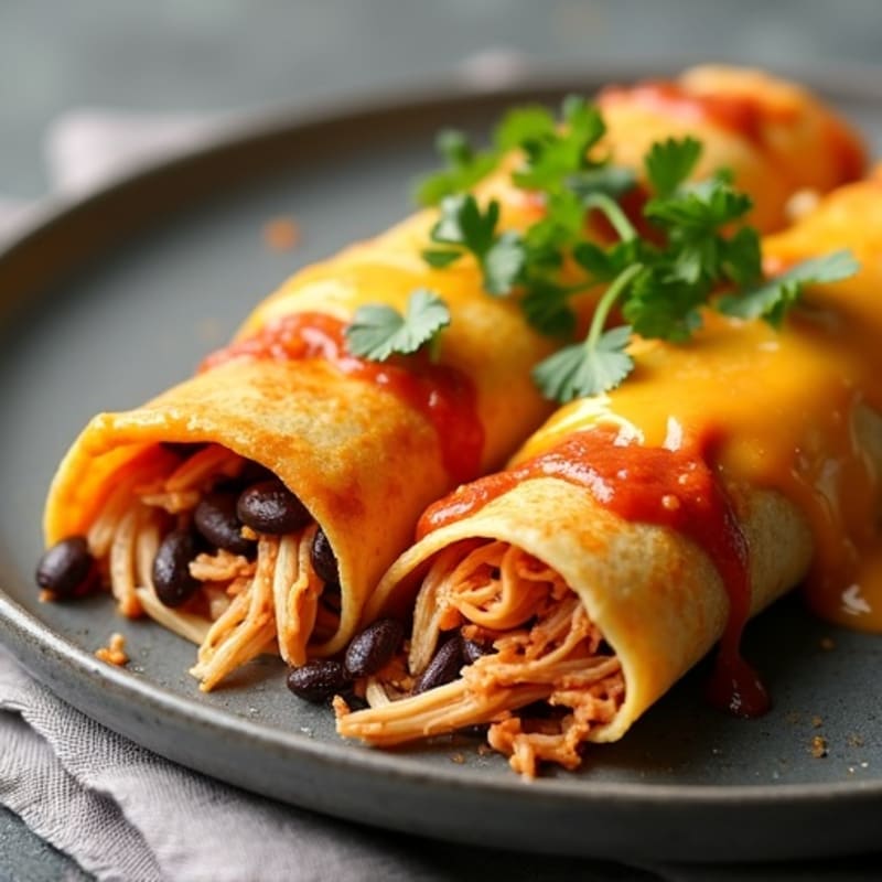 Hearty Shredded Chicken Enchiladas