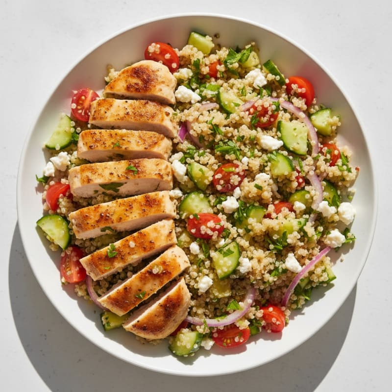 Lemon Herb Chicken and Quinoa Salad