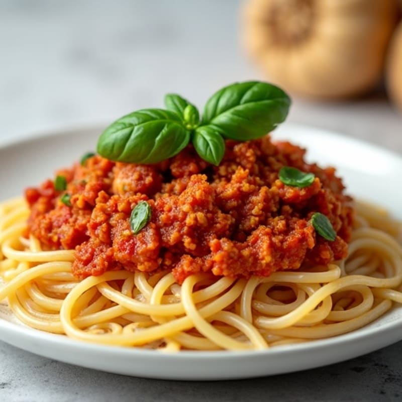 Healthy Lean Turkey Bolognese with Whole Wheat Spaghetti