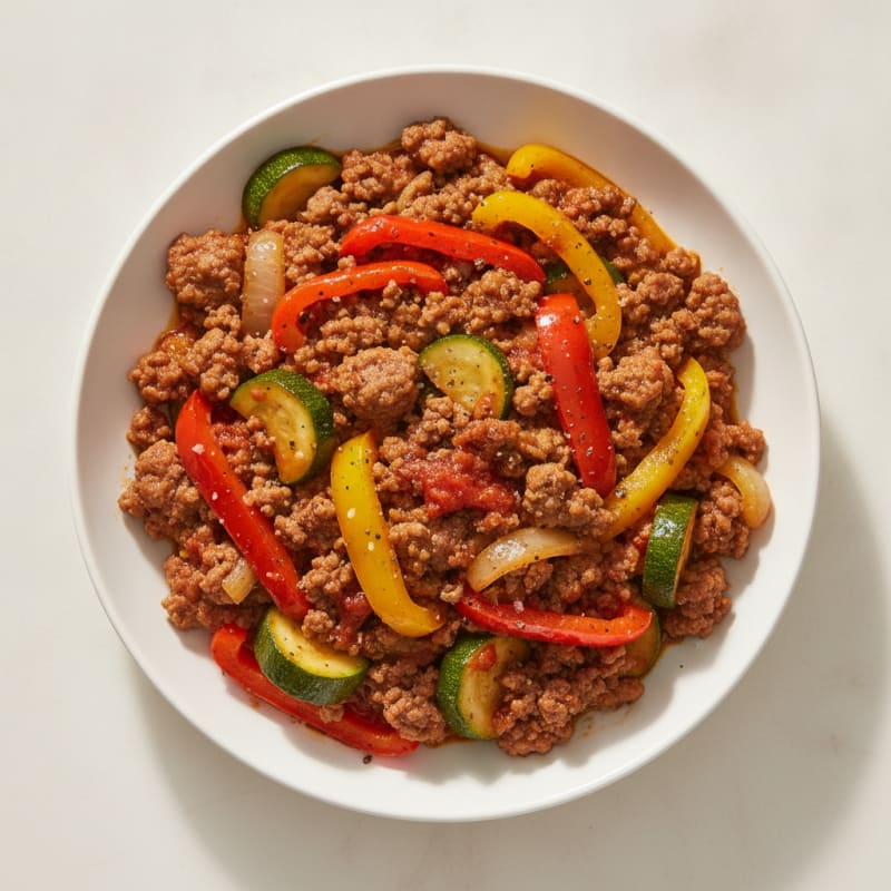 Hearty Ground Beef and Vegetable Skillet