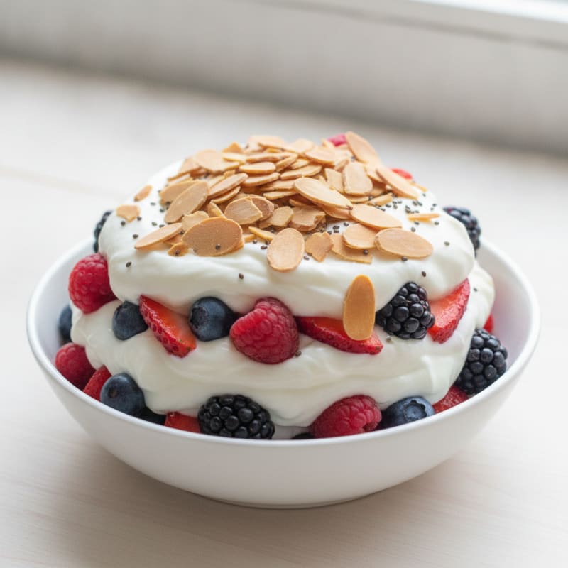 Creamy Greek Yogurt Protein Parfait with Mixed Berries