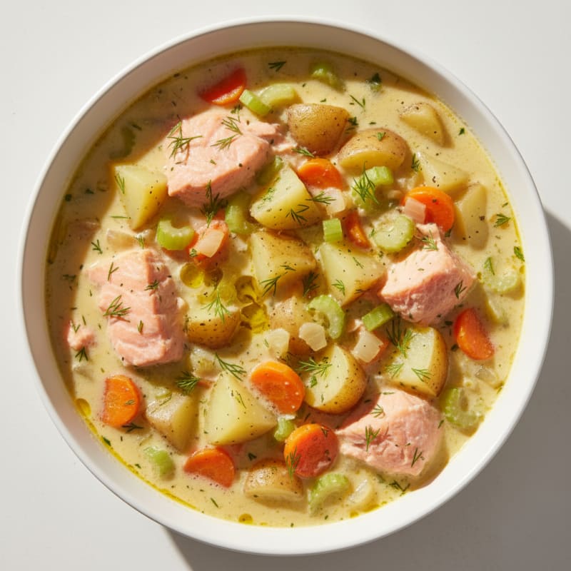 Hearty Salmon and Vegetable Chowder
