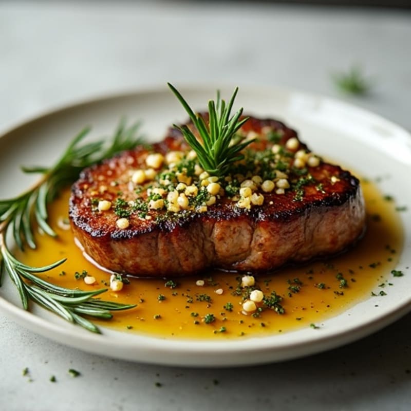 Garlic-Herb Crusted Pan-Seared Steak