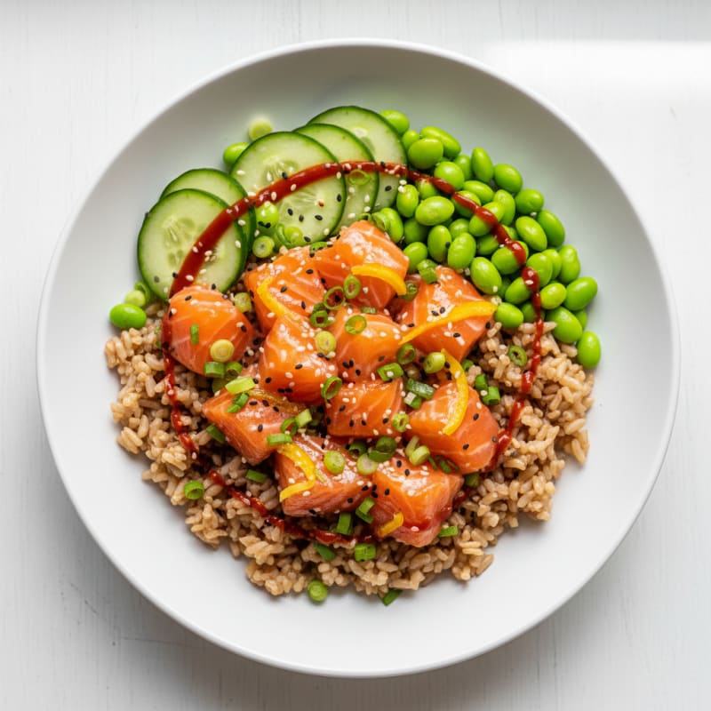 Zesty Salmon Poke Rice Bowl