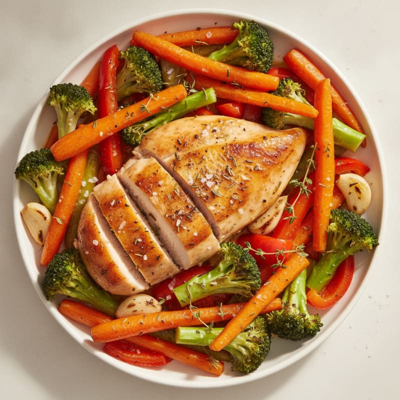 Herb-Roasted Chicken with Seasonal Vegetables