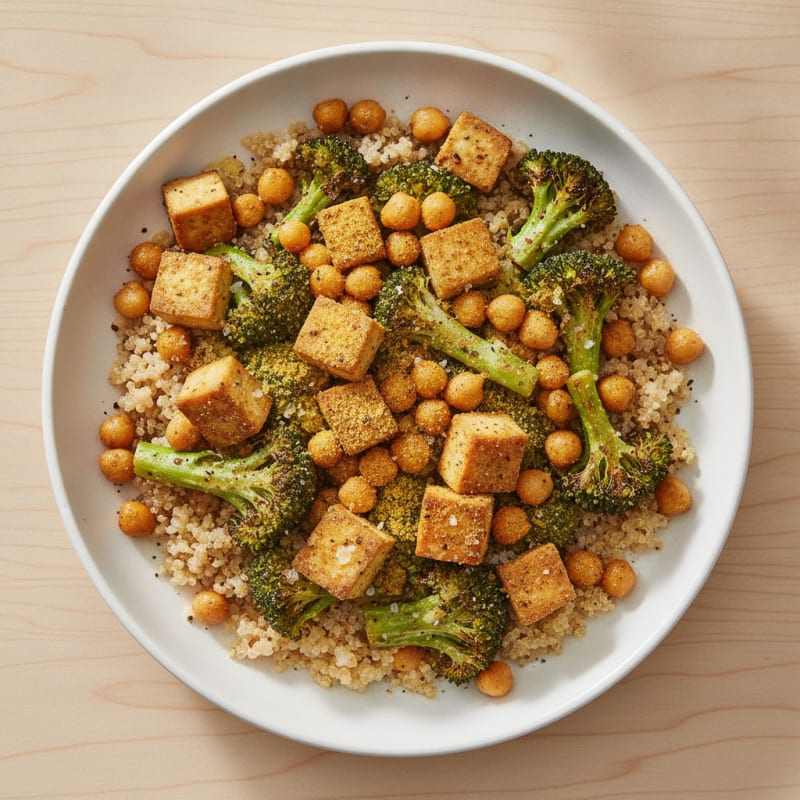 Roasted Vegetable and Chickpea Bowl