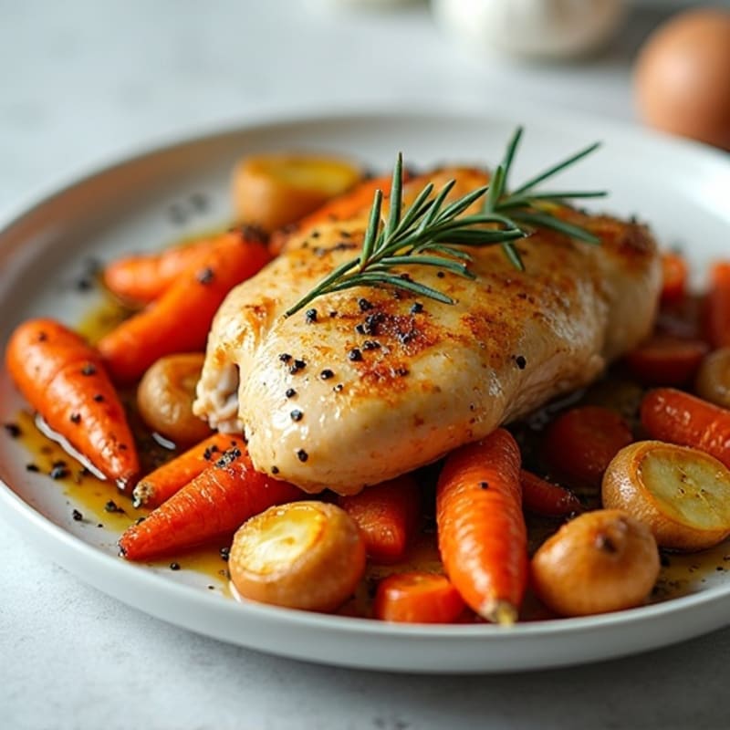 Herb-Roasted Chicken with Crispy Root Vegetables