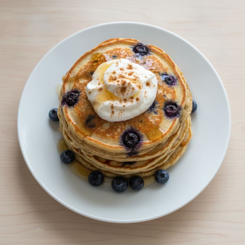 Fluffy Berry Protein Pancakes