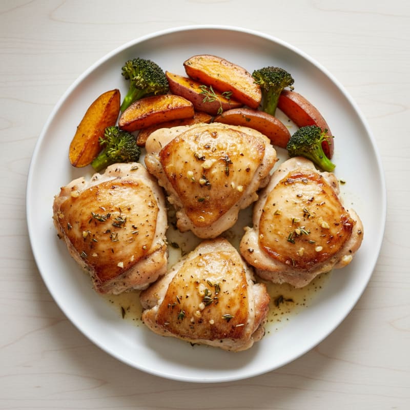 Garlic Herb Roasted Chicken Thighs